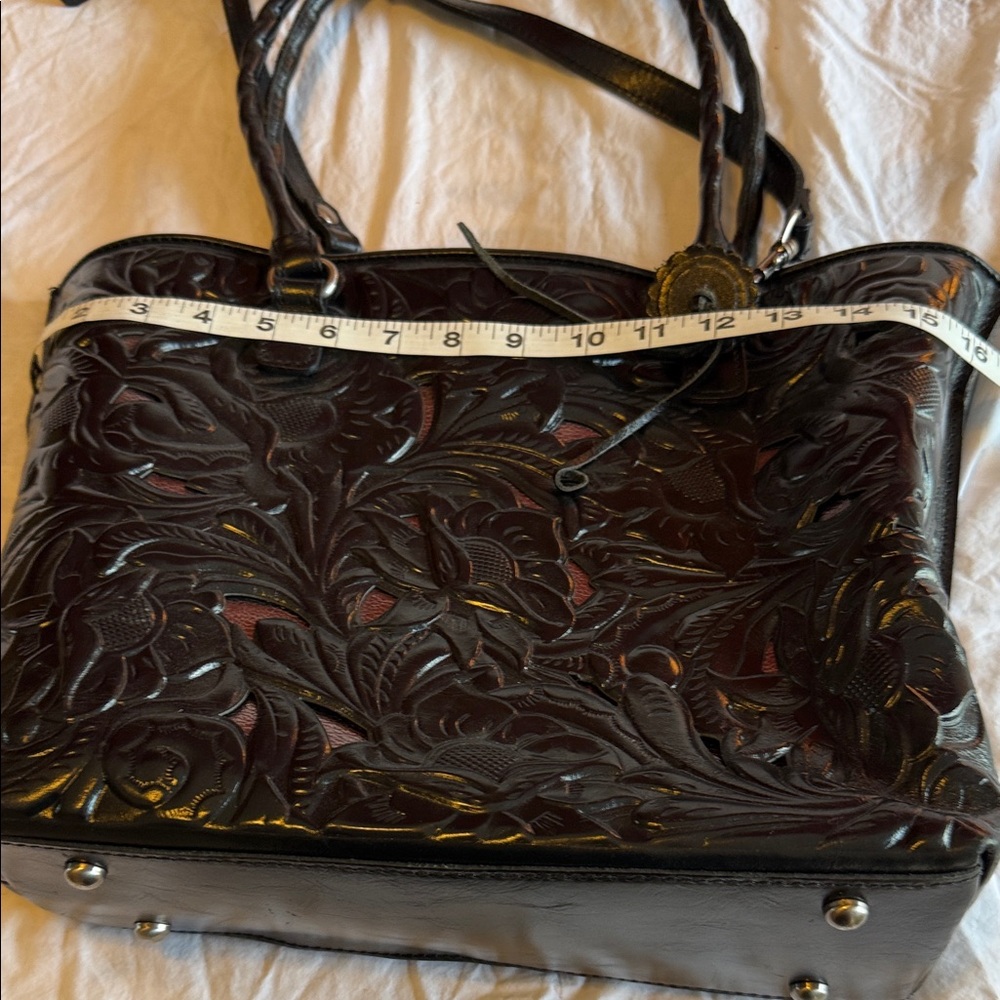 Patricia Nash Black Floral Embossed Tote - Picture 10 of 12